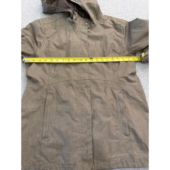 Eddie Bauer Women’s Hooded Rain Jacket / Windbreaker – Size Large (Taupe) - Picture 10 of 11